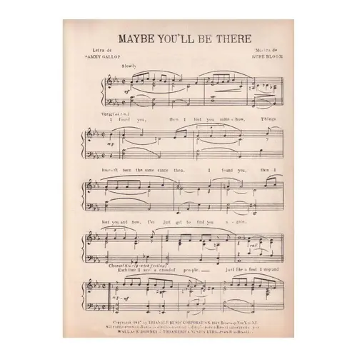 Maybe You`Ll Be There  (Edição Antiga)
