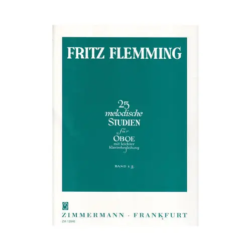 25 Melodische Studien For Oboe Band 2