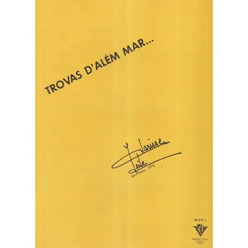 Trovas D`Alem Mar... para piano