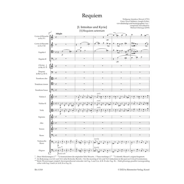 Requiem - full score