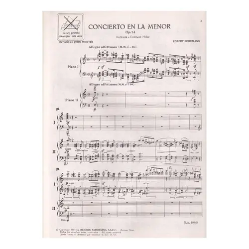 Concierto En La Men- Op.  54