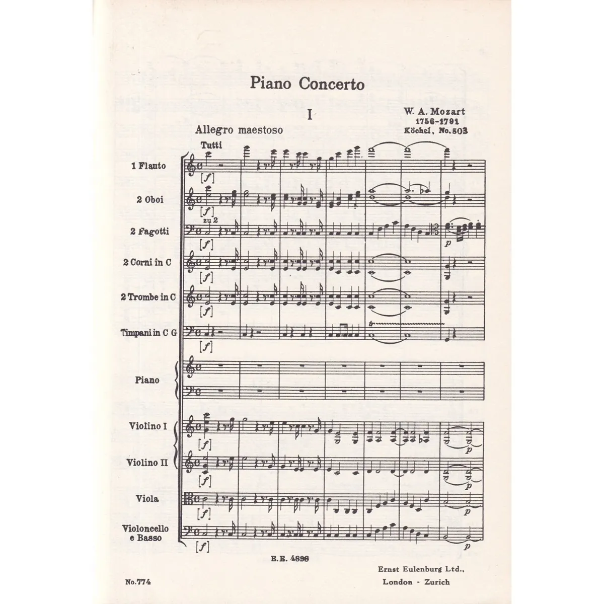 Piano Concerto C Maj. -K 503
