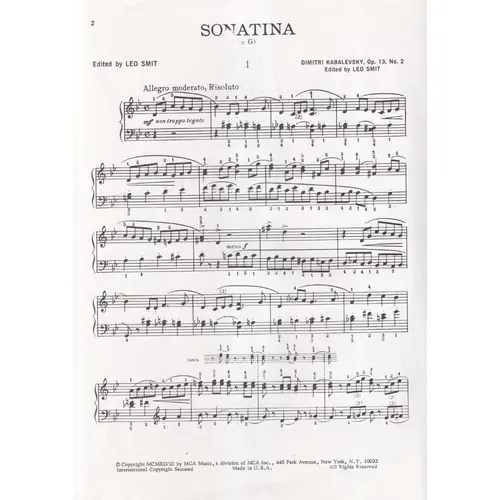 Sonatina - Op.13 N.2