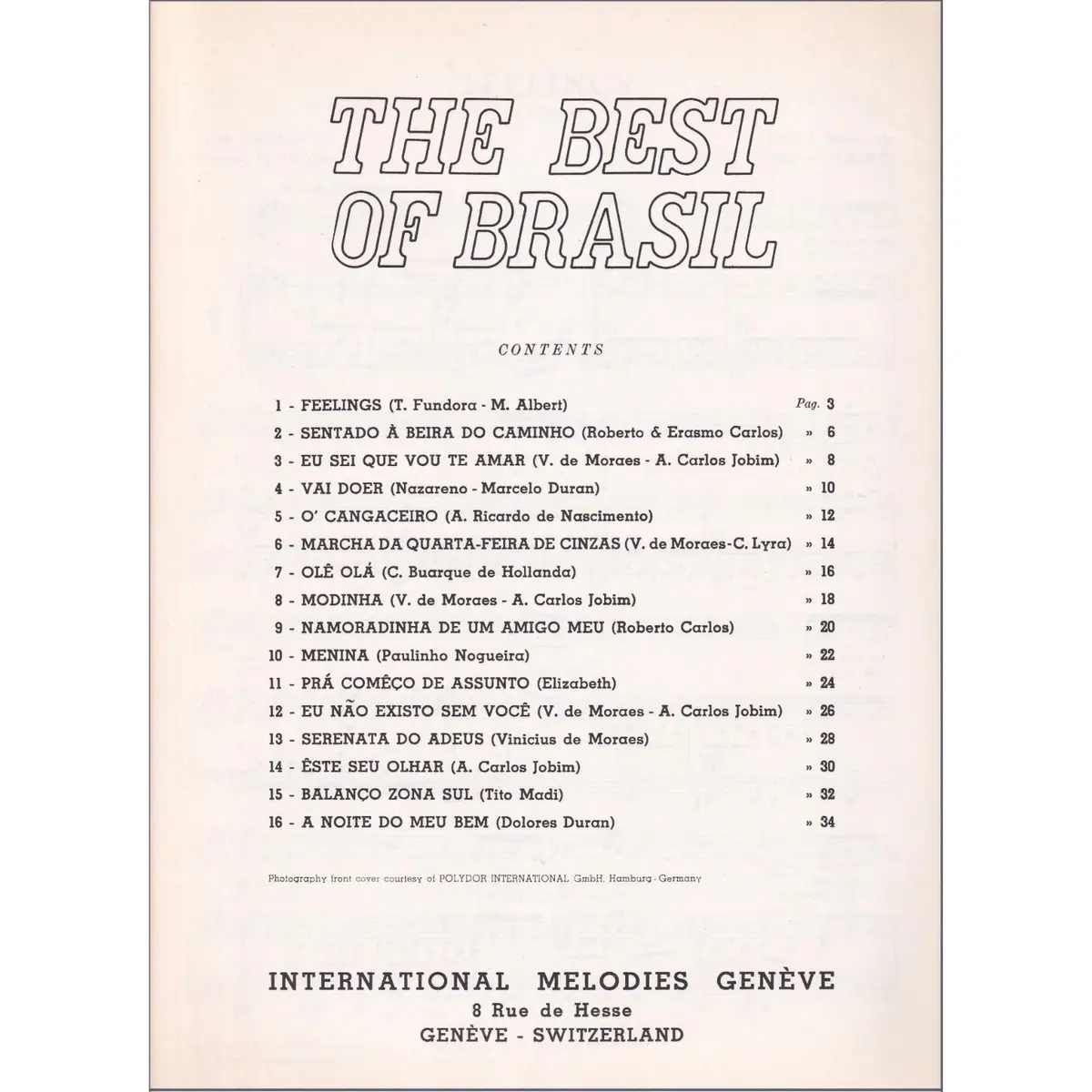 The best of Brazil vol.2 - piano and lyrics