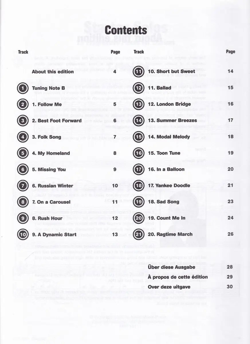 Starter Solos For Clarinet