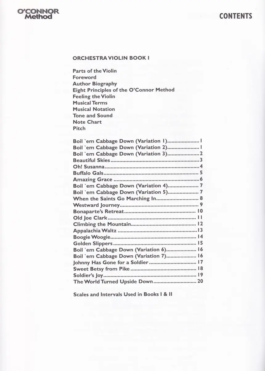 O' Connor Method - Orchestra Violin Book I