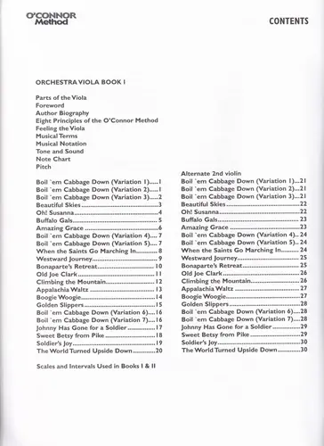 O' Connor Method - Orchestra Viola (2nd Violin) Book I