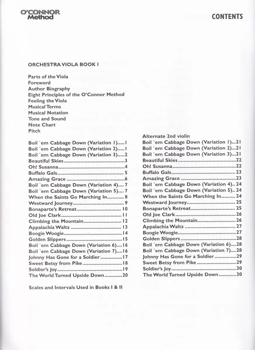 O' Connor Method - Orchestra Viola (2nd Violin) Book I