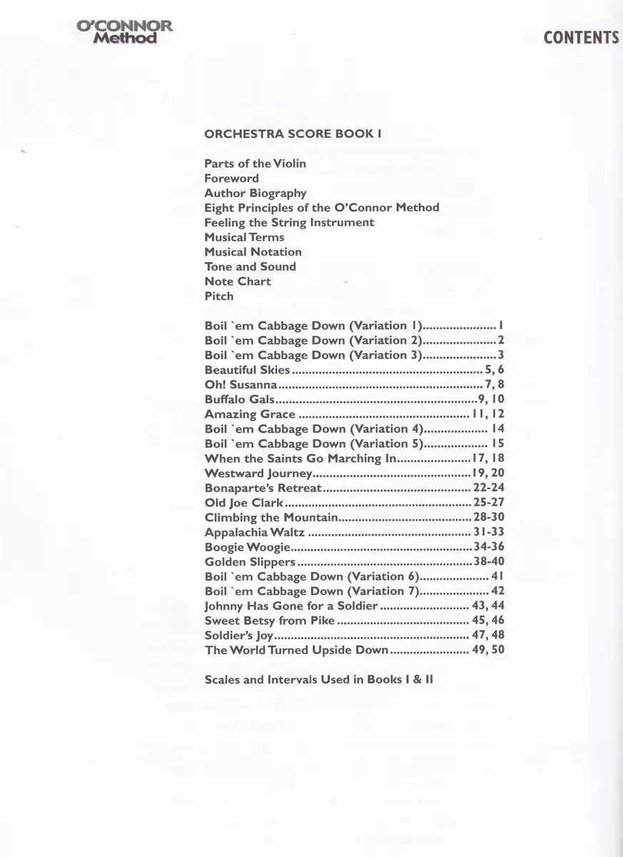 O' Connor Method - Orchestra Score Book I