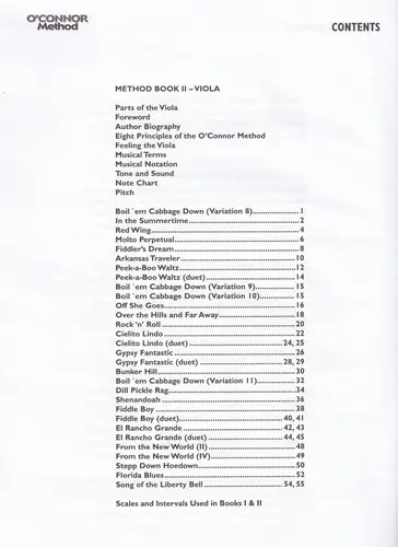O' Connor Method - Viola Book II