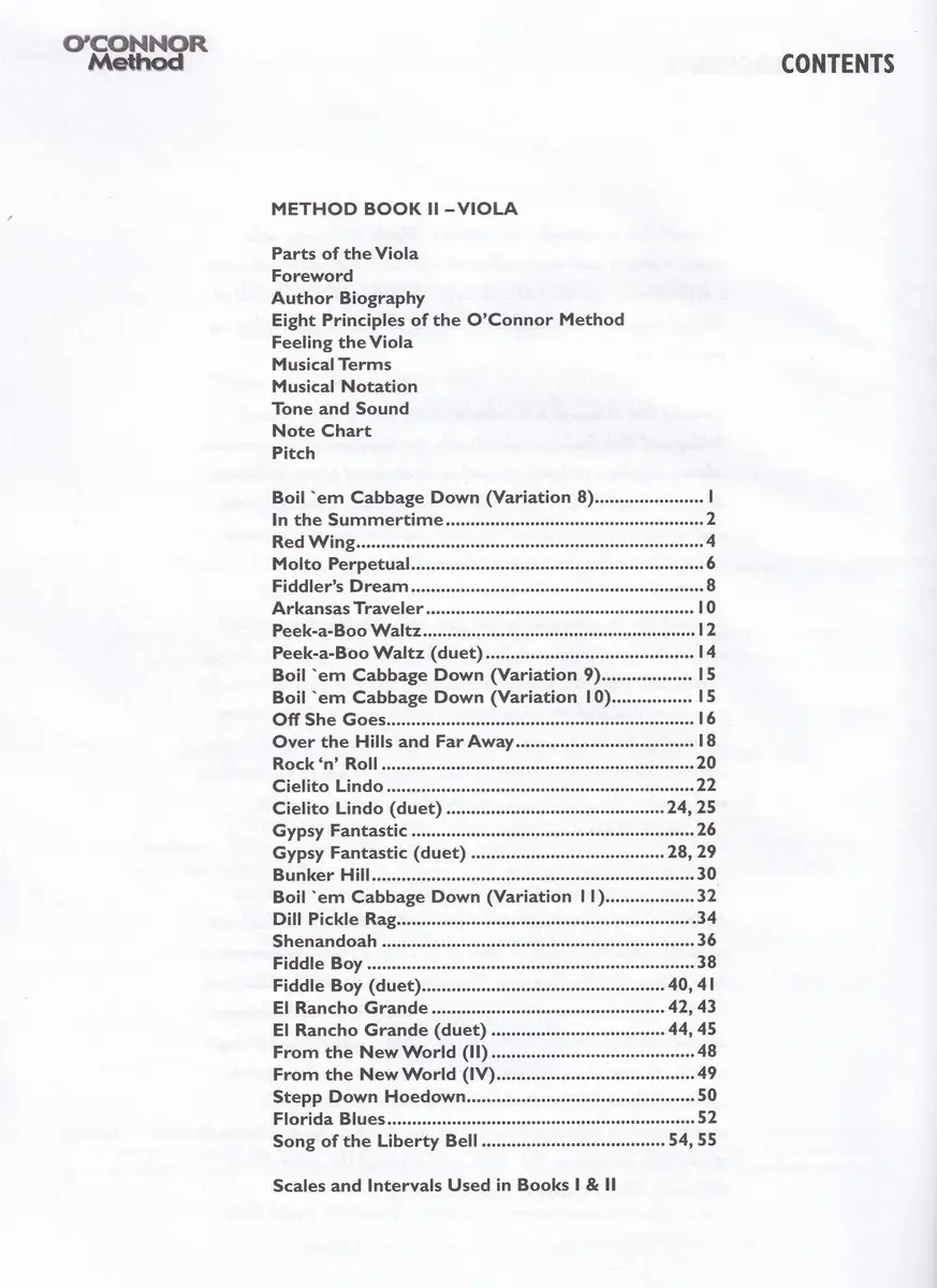 O' Connor Method - Viola Book II