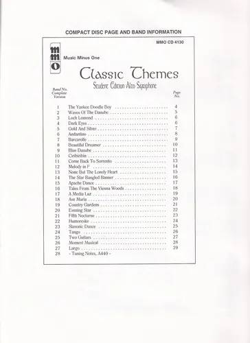 Classic Themes  - Alto Saxophone