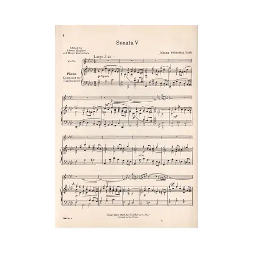 Sonata n.V in F minor for violin and piano
