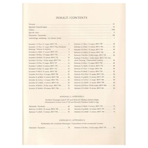 Inventionen und sinfonien - BWV 772 - 801 - Urtext