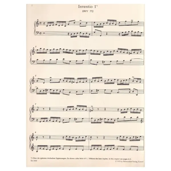 Inventionen und sinfonien - BWV 772 - 801 - Urtext