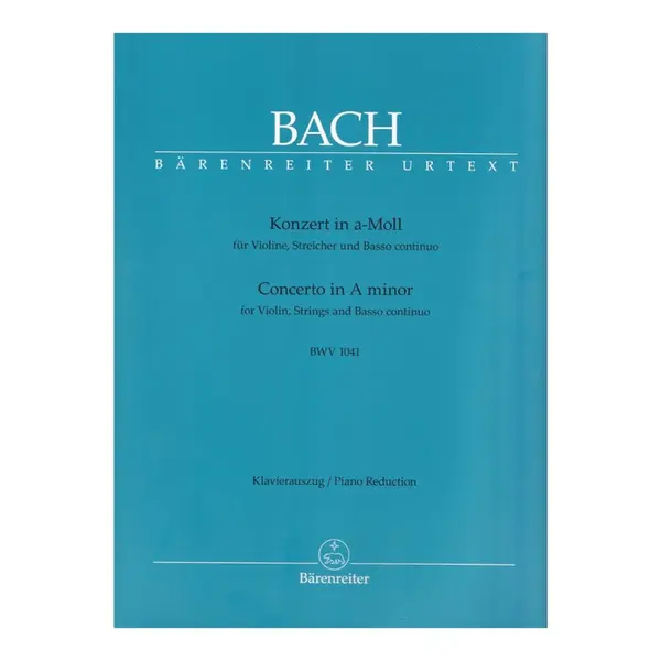 Concerto in A minor for violin, strings and basso continuo BWV 1041 - piano reduction