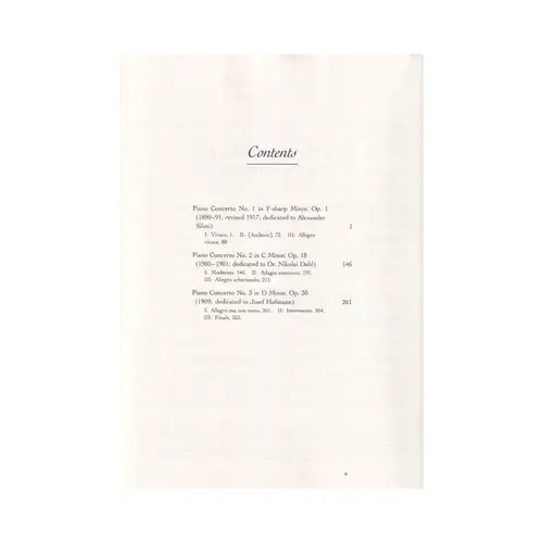 Piano Concertos N.1, 2, 3 In Full Score