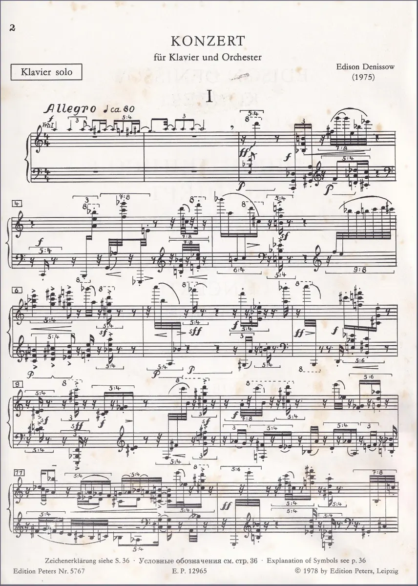Klavierkonzert - partitur + klavier solo