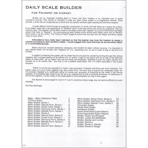 Daily Scale Builder For Trompet Or Cornet