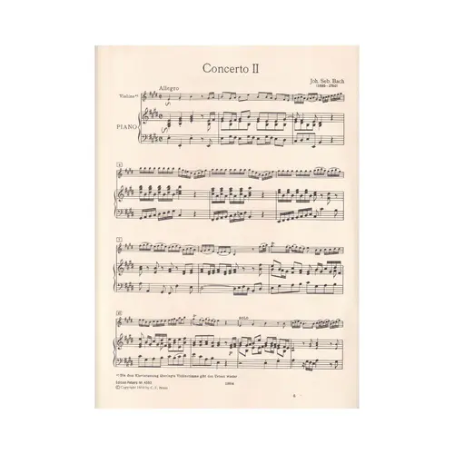 Concerto For Violin E Major E-Dur Bwv 1042 - Inclui Cd