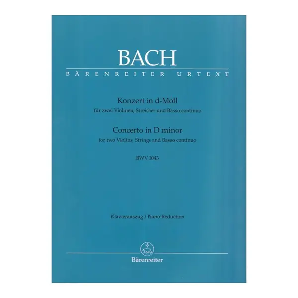 Concerto in D minor for two violins, strings and basso Continuo - BWV 1043  - Piano Reduction - Urtext
