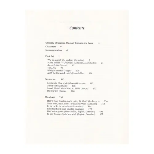 Der Rosenkavalier - Opera Completa - full score