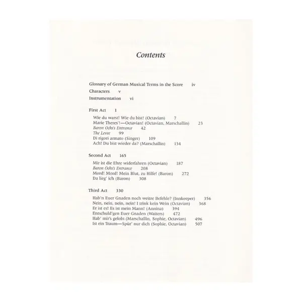 Der Rosenkavalier - Opera Completa - full score