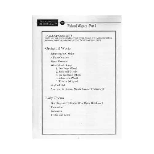 The Orchestra Musician'S Cd-Rom Library Vol.11 - Wagner Part 1 - Trumpet