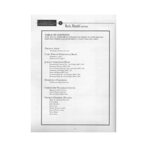 The Orchestra Musician'S Cd-Rom Library Vol.10 - Bach,Handel  And More - Trumpet
