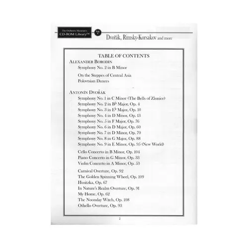 The Orchestra Musician'S Cd-Rom Library Vol.05 - Dvorak, Rimsky-Korsakov And More - Trumpet
