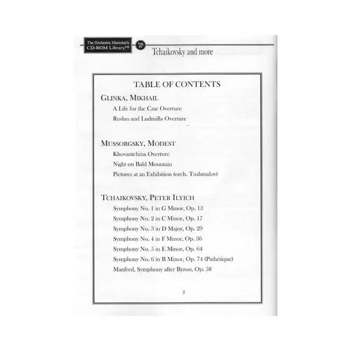 The Orchestra Musician'S Cd-Rom Library Vol.04 - Tchaikovsky And More - Viola