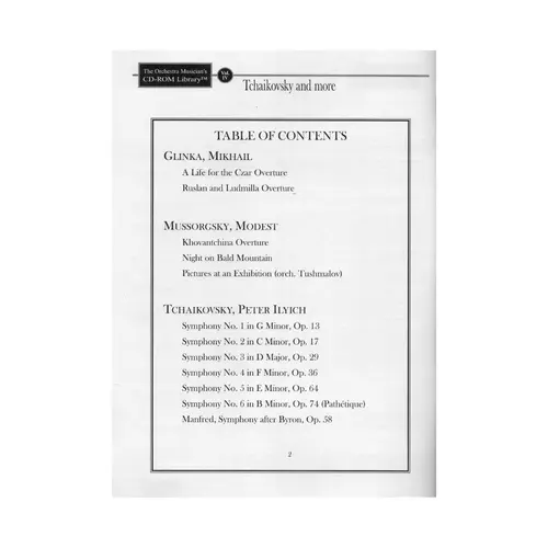 The Orchestra Musician'S Cd-Rom Library Vol.04 - Tchaikovsky And More - Low Brass