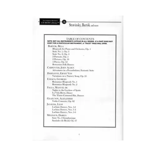The Orchestra Musician'S Cd-Rom Library Vol.08 - Stravinsky, Bartok And More - Low Brass