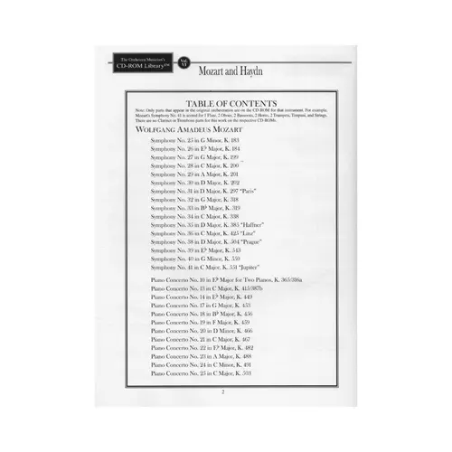The Orchestra Musician'S Cd-Rom Library Vol.06 - Mozart And Haydn - Low Brass