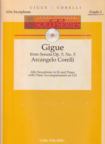 Gigue From Sonata Op.5 N.5 - Sax Alto