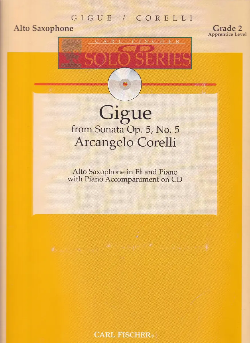 Gigue From Sonata Op.5 N.5 - Sax Alto