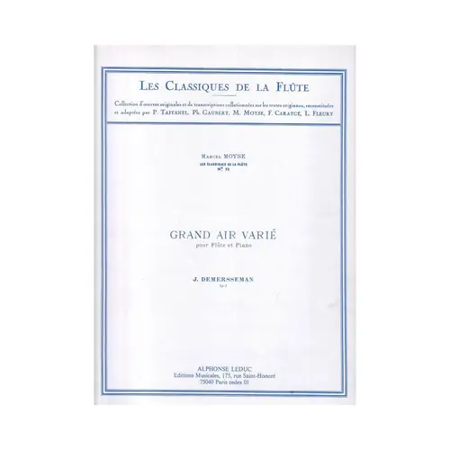 Grand Air Varié Pour Flute Et Piano