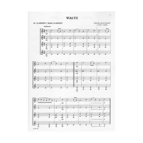 Classical Quartets For All - Bb Clarinet, Bass Clarinet