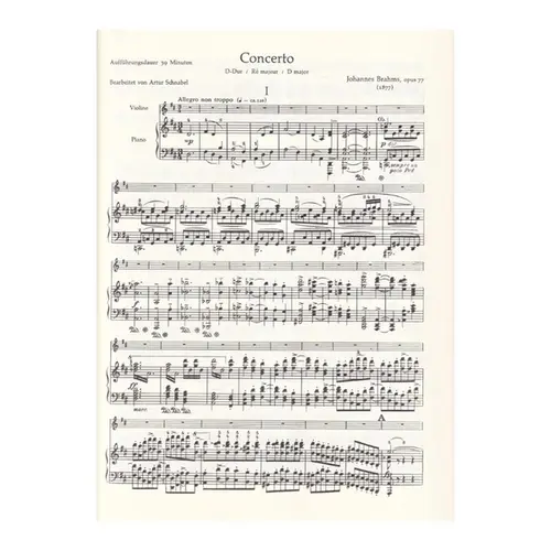 Concerto D-Dur fur violine Opus 77