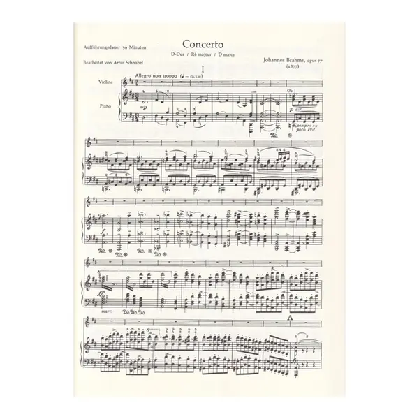 Concerto D-Dur fur violine Opus 77
