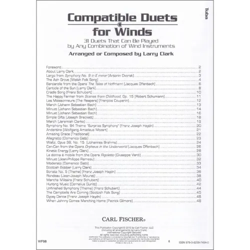 Compatible Duets For Winds - Tuba