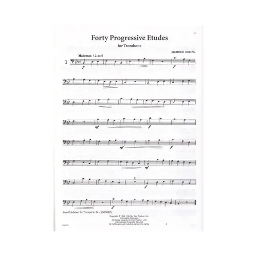Forty Progressive Etudes For Trombone
