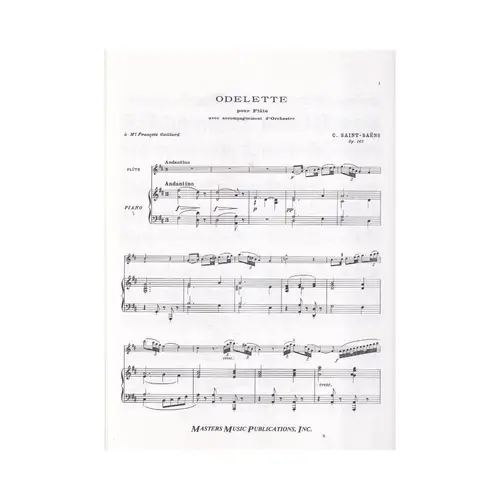 Odelette For Flute And Piano Op.162