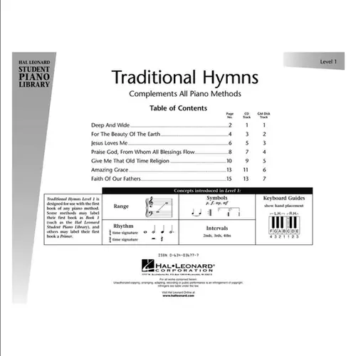 Traditional Hymns Level 1