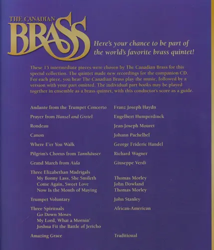 15 Intermediate Pieces - Horn In F - Play Along With Canadian Brass