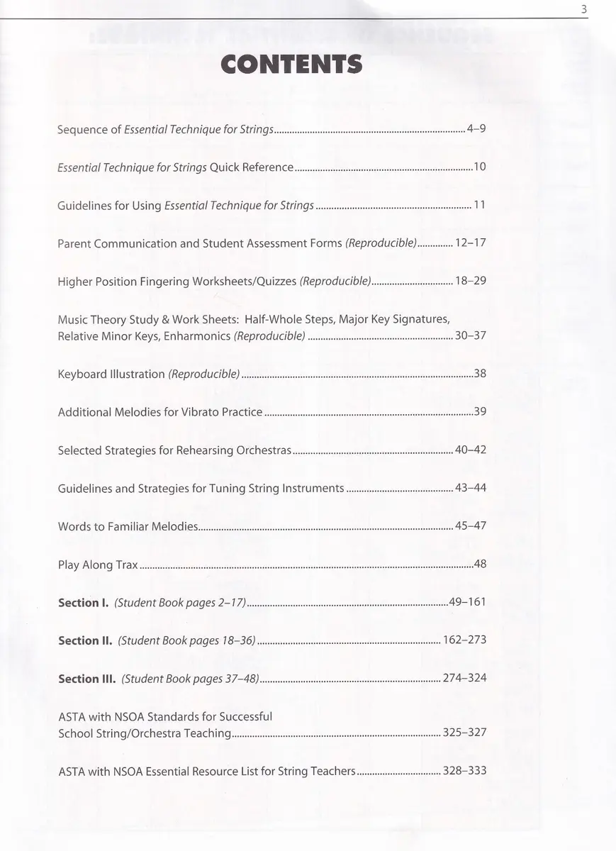 Essential Technique for strings - Teacher's Manual Book 3