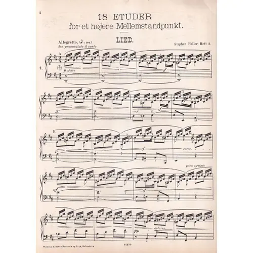 Udvalgte Klavier-Etuder - III - Vol.5  (Edição Antiga)