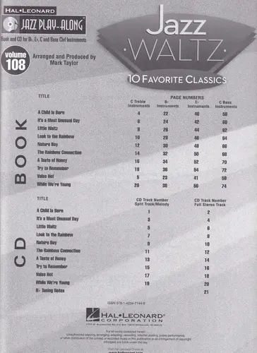 Jazz Waltz - Jazz Play Along Vol.108