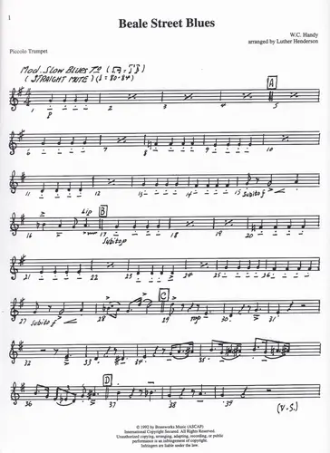 Beale Street Blues -  Score And Parts