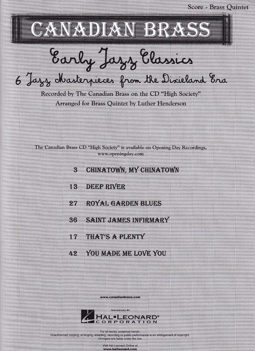 Early Jazz Classics - Score+Parts